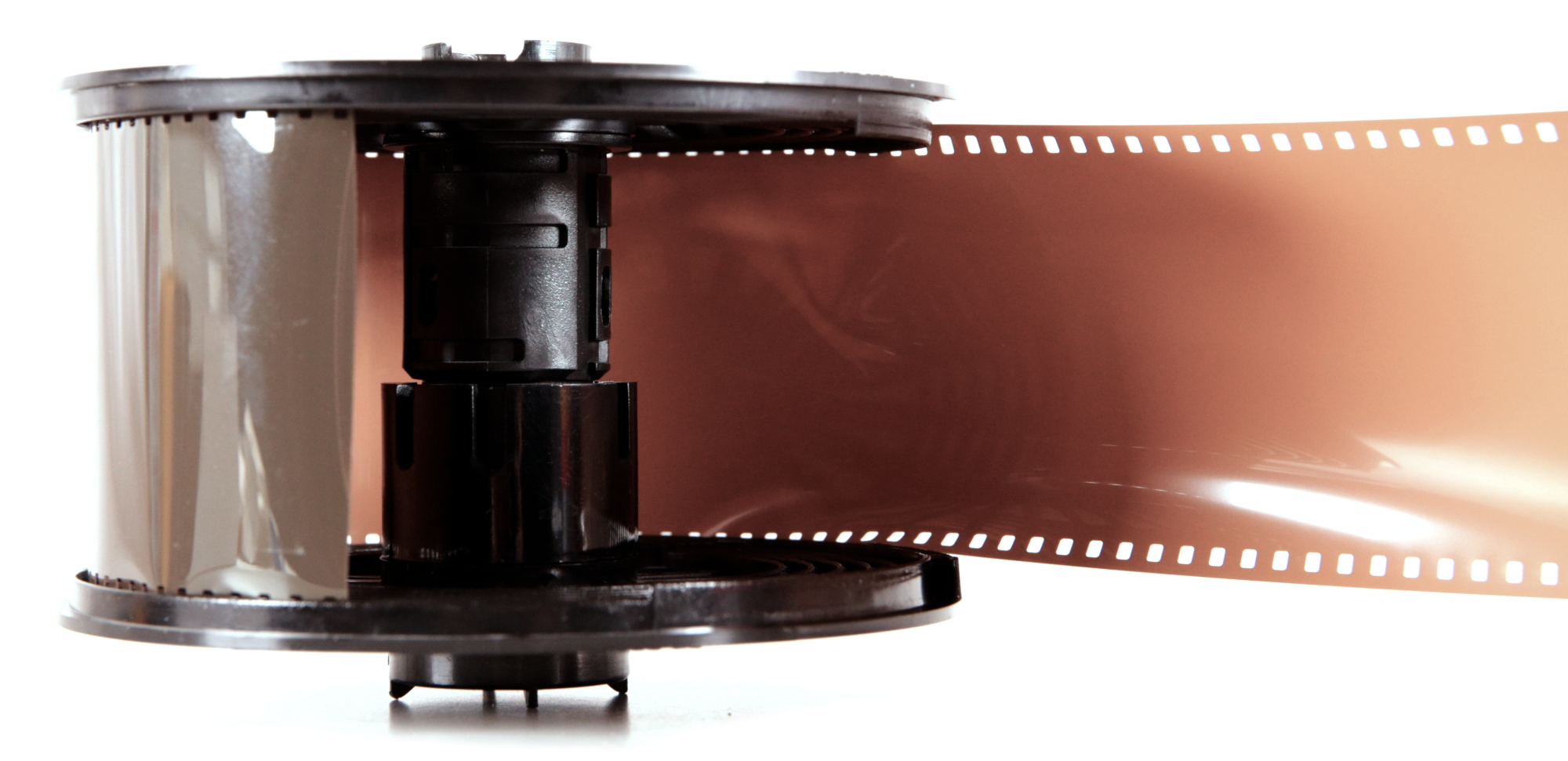 70mm film loaded on Jobo 2502 reel with Mercury adapter